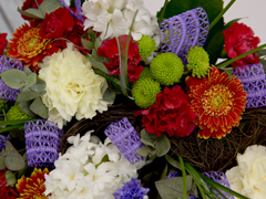 BOUQUET with lacy ribbon