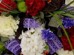 BOUQUET with lacy ribbon