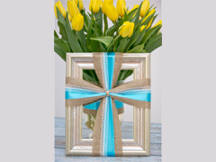 CROSS made with a picture frame